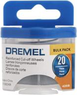 🪚 dremel 426b fiberglass reinforced cut-off wheels, 1/32-inch (0.8 mm) diameter, rotary tool cutting disc accessory, 20 pieces - silver logo