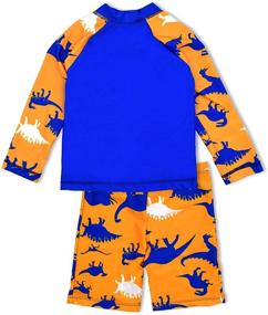 img 3 attached to 👦 Boys' Sunsuit Swimwear: One-Piece Sleeve Swimsuits for Optimal Sun Protection during Swim Activities