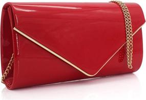 img 2 attached to 👛 Dexmay Leather Envelope Foldover Evening Women's Handbags & Wallets: Stylish Clutches & Elegant Evening Bags