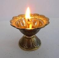 🪔 artcollectibles india brass diya deepak: enhancing hindu temple puja with auspicious akhand jyot kuber oil lamp logo