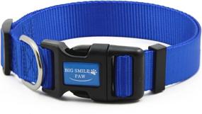 img 4 attached to Adjustable Quick Release Nylon 🐾 Dog Collar - BIG SMILE PAW