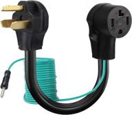 🔌 eversimpleinc 1.5ft 4 prong to 3 prong dryer plug adapter with ground wire, connects 4-prong new dryer female to 3 prong old dryer male receptacle, 10-30p to 14-30r dryer adapter, stw 10awg3c for improved seo logo