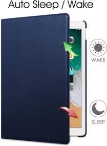 img 2 attached to 📱 Fintie 360-Degree Swivel Case for iPad Pro 12.9-inch 2017/2015 (2nd &amp; 1st Gen), Protective Back Cover with Rotating Stand, Auto Wake/Sleep, Navy