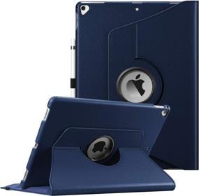 img 4 attached to 📱 Fintie 360-Degree Swivel Case for iPad Pro 12.9-inch 2017/2015 (2nd &amp; 1st Gen), Protective Back Cover with Rotating Stand, Auto Wake/Sleep, Navy