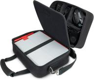 📱 usa gear electronics travel organizer bag - customizable compartments, adjustable shoulder strap & padded interior – ideal for tablets, travel projectors & more logo