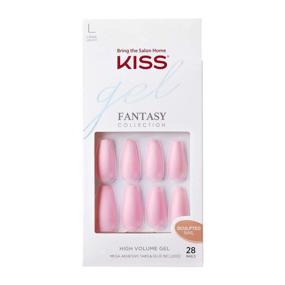 img 4 attached to 💅 Get Ready-to-Wear Sculpted Gel Nails: KISS Gel Fantasy in “Beautiful Moment”, Long, Pink Arch Nail Kit with 24 Mega tabs, Gel Glue, & More!