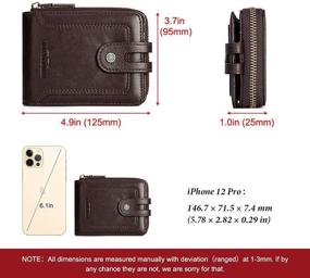 img 1 attached to BAIGIO Wallets Bifold Leather Blocking Men's Accessories