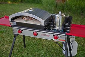 img 1 attached to 🍕 Camp Chef Artisan Outdoor Pizza Oven with Two Burner Accessory and Ceramic Pizza Stone - 16" x 24" x 9