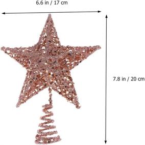 img 1 attached to 🌟 Rose Gold Glittering Christmas Tree Topper Star by BinaryABC - 20cm Decoration Ornaments