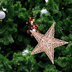 img 3 attached to 🌟 Rose Gold Glittering Christmas Tree Topper Star by BinaryABC - 20cm Decoration Ornaments