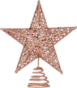 img 4 attached to 🌟 Rose Gold Glittering Christmas Tree Topper Star by BinaryABC - 20cm Decoration Ornaments