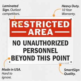 img 2 attached to Restricted Area Unauthorized Personnel SmartSign