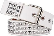 rock chic style: leather studded square beads pyramid women's accessories logo