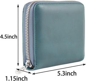 img 1 attached to 👛 Женский кожаный кошелек с блокировкой RFID - стильный держатель кредитных карт и комбинезон с сумочкой.