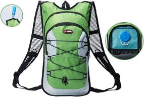 img 2 attached to 🚴 Monvecle Hydration Pack Rucksack with 2L Bladder for Cycling, Hiking, Climbing, and Bicycle