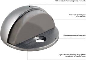 img 3 attached to 🚪 Enhance Home Decor with Satin Nickel Finish Floor-Mounted Dome Door Stop by Design House Accessories - 204735