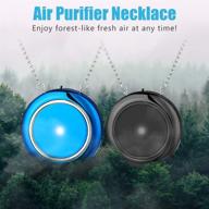 🌬️ woolala wearable air purifier necklace - portable air freshener ionizer for adults & kids (blue) - mini ion generator with low noise logo