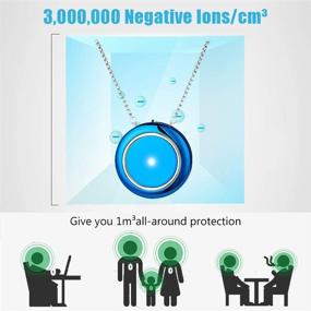 img 2 attached to 🌬️ WOOLALA Wearable Air Purifier Necklace - Portable Air Freshener Ionizer for Adults & Kids (Blue) - Mini Ion Generator with Low Noise