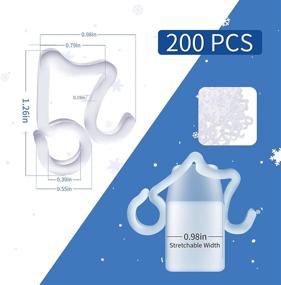 img 2 attached to 200 Pack Christmas Light Clips Outdoor | Weatherproof Plastic Roof Gutter Hooks for Xmas Festival Decoration | Suitable for Outside Christmas String Lights | LUOLIIL VOE