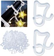 200 pack christmas light clips outdoor | weatherproof plastic roof gutter hooks for xmas festival decoration | suitable for outside christmas string lights | luoliil voe логотип