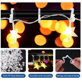 img 3 attached to 200 Pack Christmas Light Clips Outdoor | Weatherproof Plastic Roof Gutter Hooks for Xmas Festival Decoration | Suitable for Outside Christmas String Lights | LUOLIIL VOE