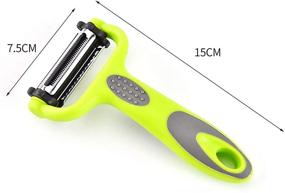 img 3 attached to 🔪 URBEST 3-In-1 Vegetable Peeler Set with Serrated, Straight, and Julienne Blades - Multi-function Fruit Slicer and Anti-slip Kitchen Tool for Enhanced Performance and Convenience