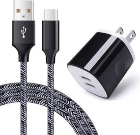 img 4 attached to ⚡️ Fast Charging USB C Charger with 6ft Type C Cable for Samsung Galaxy, LG, Moto, OnePlus - Dual Port 2.1A Charger Block Plug