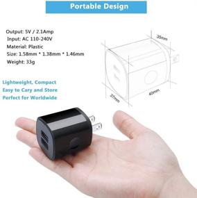 img 1 attached to ⚡️ Fast Charging USB C Charger with 6ft Type C Cable for Samsung Galaxy, LG, Moto, OnePlus - Dual Port 2.1A Charger Block Plug