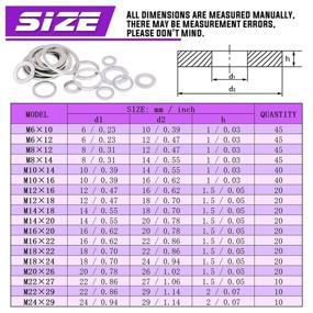 img 3 attached to 🔧 Swpeet 470Pcs Automotive Metric Oil Drain Plug Gasket Aluminum Flat Washer Assortment Kit - Ultimate Solution with 18 Sizes: M6 M8 M10 M12 M14 M16 M18 M22 M24