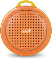 🔊 experience wireless audio bliss with genius sp-906btorange outdoor bluetooth speaker in vibrant orange logo