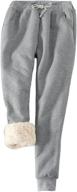 🩳 warm sherpa lined athletic sweatpants for women - cozy joggers with fleece lining logo