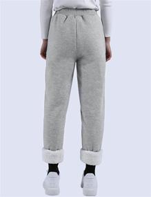 img 1 attached to 🩳 Warm Sherpa Lined Athletic Sweatpants for Women - Cozy Joggers with Fleece Lining