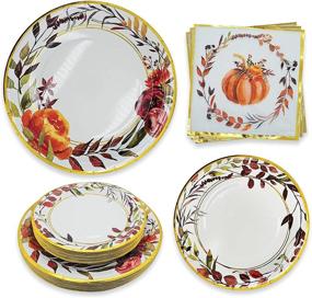 img 4 attached to Disposable Thanksgiving Napkins Dinnerware Pumpkins