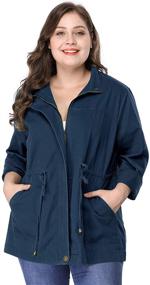 img 3 attached to Agnes Orinda Lightweight Drawstring Utility Women's Clothing: Perfect Coats, Jackets & Vests for Any Occasion!