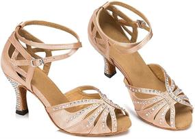 img 1 attached to TTdancewear Rhinestone Ballroom Performance Nude 2 5Inch Women's Shoes in Athletic