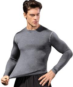 img 3 attached to 🌈 Optimized Queer Compression Baselayer Thermal Undershirts for Men's Clothing
