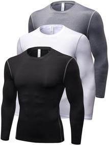 img 4 attached to 🌈 Optimized Queer Compression Baselayer Thermal Undershirts for Men's Clothing