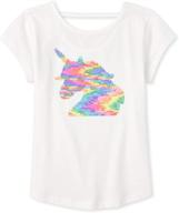 girls' flip sequin short sleeve fashion top by the children's place logo