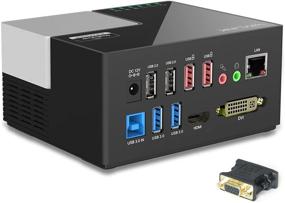 img 4 attached to 🔌 WAVLINK USB 3.0 Universal Docking Station: Dual Video, Gigabit Ethernet, Audio, Mic, Windows 10, 8, 7 & XP Compatible