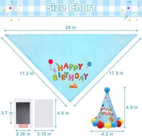 img 3 attached to 🐶 Dog Birthday Boy Bandana, Cute Hat, Ink Pad for Dog Paw Prints - Touch Ink Pad and Imprint Cards, Party Supplies" - "SEO-Optimized: Dog Birthday Bandana, Adorable Hat, Paw Print Ink Pad - Touch Ink Pad and Imprint Cards for Pet Party