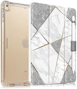 img 4 attached to 📱 Valkit iPad Mini 5th Generation 2019 Case – Translucent Frosted Back Smart Cover for Apple iPad Mini 5 7.9 Inch – Rose Gold Marble Design – Auto Sleep/Wake – Grey Marble