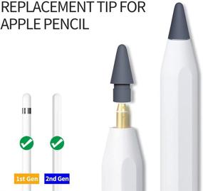 img 4 attached to 🖋️ AWINNER Apple Pencil Tips 1st &amp; 2nd Generation - Grey Color Nib Pen Tip