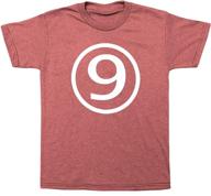 nine ninth modern circle birthday number 9 graphic tee - trendy 9th t-shirt for birthdays logo