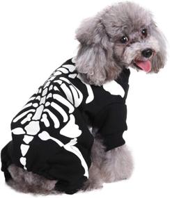 img 2 attached to 🎃 Pet Halloween Costume: Dog Cat Skeleton Costume Coat for Small-Medium Dogs & Cats - Funny Outfits for Halloween Party & Cosplay