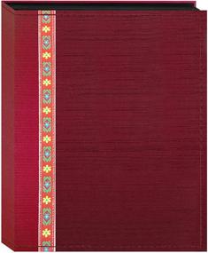 img 2 attached to 📷 Red Fabric Ribbon Photo Album - Holds 100 Pockets for 4x6 Photos