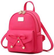 stylish leather backpack bowknot: trendy women's handbags & wallets in fashion backpacks logo