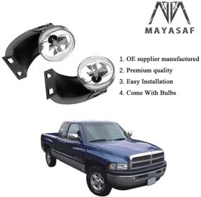 img 2 attached to MAYASAF Clear Lens Fog Light For DODGE Replacement Fog Lamp Assembly Fit 1994-2001 RAM 1500