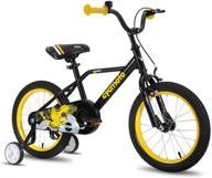 🚴 cycmoto hawk boys bike for 3-6 years child: 14" & 16" kids bicycle with hand brake & training wheels - (black blue green) logo