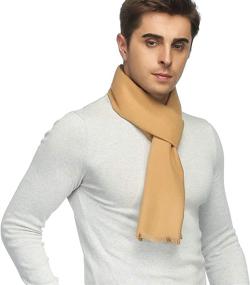 img 4 attached to 🧣 Cashmere Winter Scarf for Men - Classic and Timeless