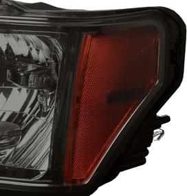 img 2 attached to 🚗 Upgrade Your 09-14 F-150 with DNA Motoring HL-OH-F1509-SM-AM Smoke Lens Amber Headlights Replacement